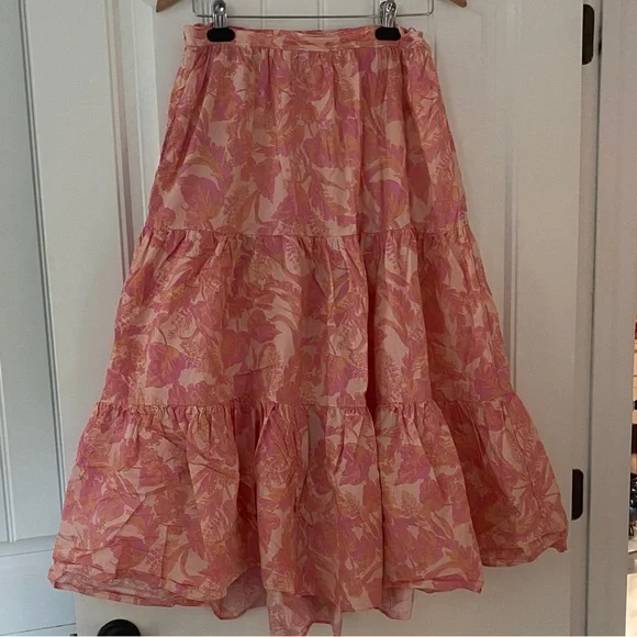 Karlie Pink and Orange Floral Maxi Skirt - Picture 1 of 2